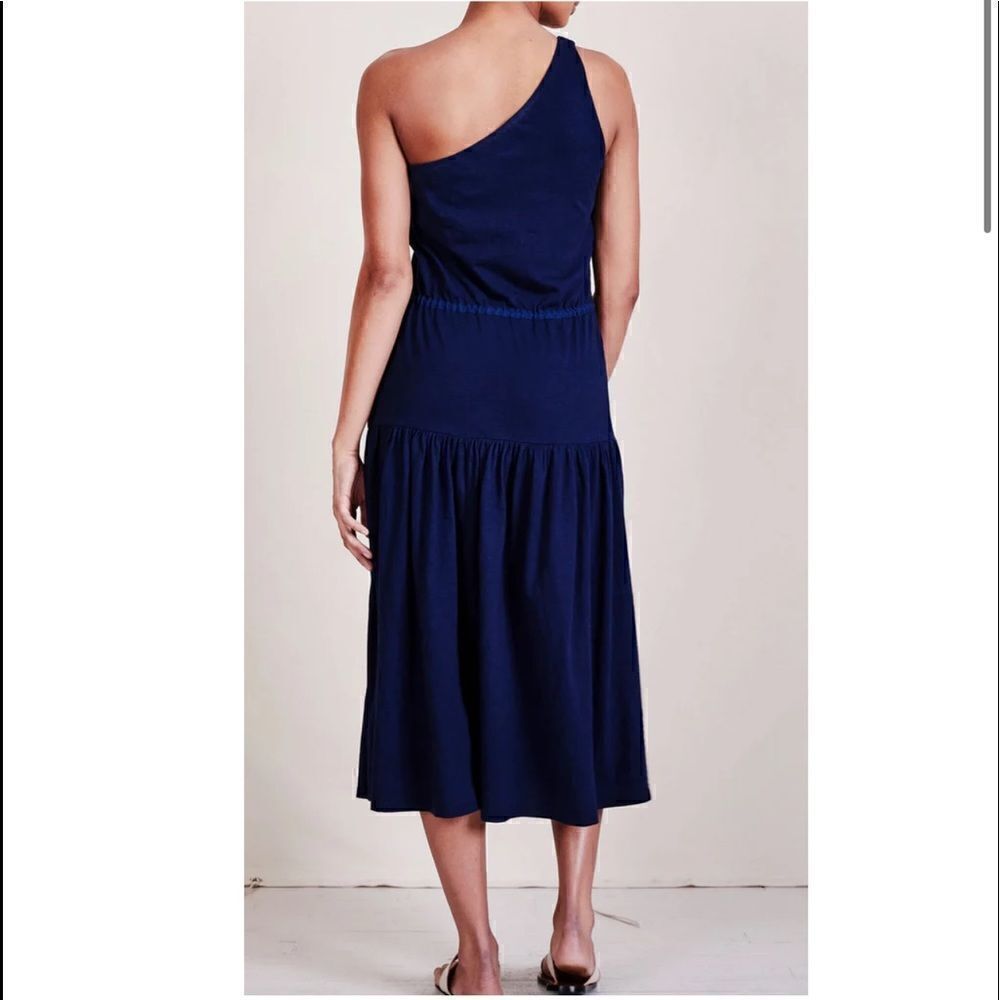 NWT APIECE APART MARAMAR ONE SHOULDER TEE DRESS NAVY Small - Picture 6 of 15
